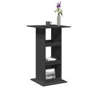 vidaXL Bar Table with Storage Counter Table Bistro Table Black Engineered Wood