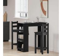vidaXL Bar Table with Storage Rack Black Oak 102x50x103.5 cm bar top table