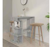 Vidaxl Bar Table With Storage Rack Grey Sonoma 100X50X101.5 Cm