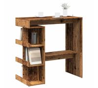 Bar Table with Storage Rack Old Wood 100x48x101.5 cm