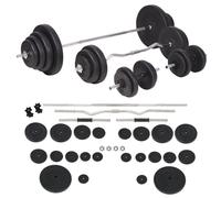 vidaXL Barbell and Dumbbell Set 120 kg