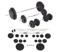 vidaXL Barbell and Dumbbell Set 90 kg