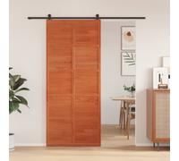 vidaXL Barn Door Wax Brown 90x208 cm Solid Wood Pine