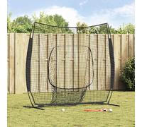 vidaXL Baseball Practice Net Black 250 x 106 x 209 cm Polyester