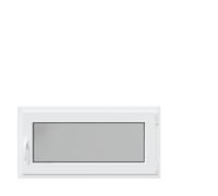 vidaXL Basement Window RISOR - 100x50 cm Tilt and Turn Right - Egress Window in PVC and Glass - Double Thermal Glazing in White