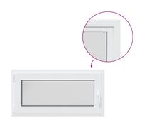 vidaXL Basement Window "RISOR" 100x50 cm Tilt&Turn DIN Left White