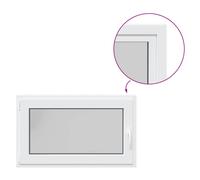 vidaXL RISOR Basement Window 100x50 cm - Tilt & Turn Egress Window White PVC Frame with Triple Glazing for Insulation