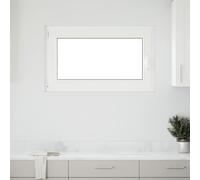 vidaXL Basement Window "RISOR" 100x70 cm Tilt&Turn DIN Left White