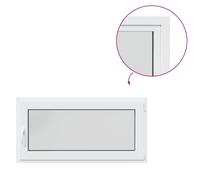 vidaXL RISOR Tilt&Turn Basement Window - 120x60 cm White PVC, Double Thermal Glazing, Ideal for Ventilation & Leak Protection in Basements, Garages, Sheds