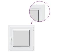 vidaXL Basement Window "RISOR" 50x50 cm Tilt&Turn DIN Right White