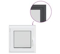 vidaXL Basement Window RISOR 60x60 cm Tilt&Turn DIN Left Anthracite