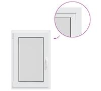 vidaXL Basement Window RISOR 60x80 cm Tilt&Turn DIN Left White egress window