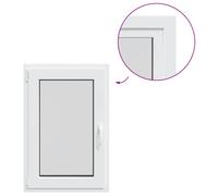 vidaXL Basement Window "RISOR" 60x80 cm Tilt&Turn DIN Left White egress window