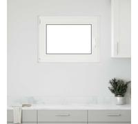 vidaXL Basement Window RISOR 80x50 cm Tilt&Turn DIN Left White egress window