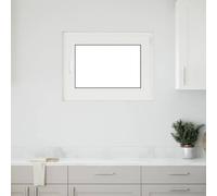 vidaXL Basement Window RISOR 80x60 cm Tilt&Turn DIN Right White egress window