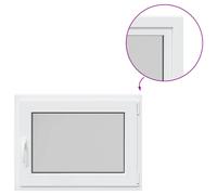vidaXL Basement Window RISOR 80x60 cm Tilt&Turn DIN Right White egress window