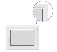 vidaXL Basement Window RISOR 80x60 cm Tilt&Turn DIN Right White egress window