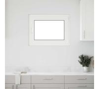 vidaXL Basement Window "RISOR" 80x70 cm Tilt&Turn DIN Right White