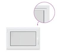 vidaXL Basement Window RISOR 90x50 cm Tilt&Turn DIN Left White egress window