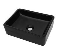 vidaXL Basin Ceramic Rectangular Black 41x30x12 cm