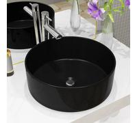 Vidaxl Basin Ceramic Round Black 40X15 Cm