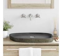 vidaXL Basin Grey (55-65) x (40-50) x 6 cm River stone