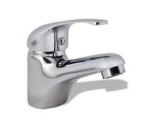 vidaXL Basin Mixer Tap Chrome Bathroom Kitchen Deck Mounted Faucet Fixture