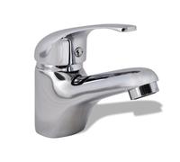 vidaXL Basin Mixer Tap Chrome Bathroom Kitchen Deck Mounted Faucet Fixture