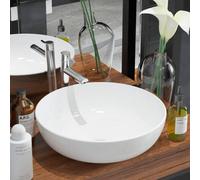 Vidaxl Basin Round Ceramic White 41.5X13.5 Cm Basins