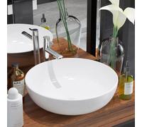 Vidaxl Basin Round Ceramic White 41.5X13.5 Cm Basins