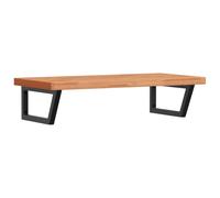 vidaXL Basin Shelf Wall Mounted Bathroom Countertop Steel and Solid Wood Beech