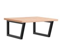 vidaXL Basin Shelf Wall Mounted Bathroom Countertop Steel and Solid Wood Beech