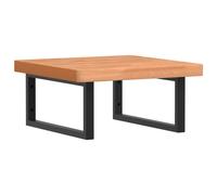 vidaXL Basin Shelf Wall Mounted Bathroom Countertop Steel and Solid Wood Beech