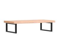 vidaXL Basin Shelf Wall Mounted Bathroom Countertop Steel and Solid Wood Beech