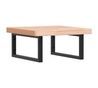 vidaXL Basin Shelf Wall Mounted Bathroom Countertop Steel and Solid Wood Beech