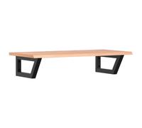 vidaXL Basin Shelf Wall Mounted Bathroom Countertop Steel and Solid Wood Oak