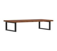 vidaXL Basin Shelf Wall Mounted Bathroom Countertop Steel and Solid Wood Oak