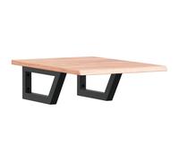 vidaXL Basin Shelf Wall Mounted Bathroom Countertop Steel and Solid Wood Oak
