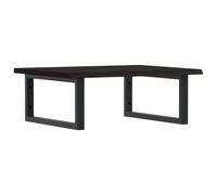 vidaXL Basin Shelf Wall Mounted Bathroom Countertop Steel and Solid Wood Oak