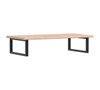 vidaXL Basin Shelf Wall Mounted Bathroom Countertop Steel and Solid Wood Oak