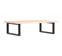 vidaXL Basin Shelf Wall Mounted Bathroom Countertop Steel and Solid Wood Oak