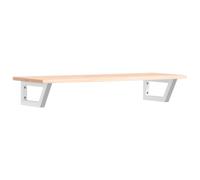 vidaXL Basin Shelf Wall Mounted Bathroom Countertop Steel and Solid Wood Oak