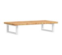 vidaXL Basin Shelf Wall Mounted Bathroom Countertop Steel and Solid Wood Oak