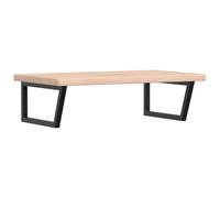 vidaXL Basin Shelf Wall Mounted Bathroom Countertop Steel and Solid Wood Oak