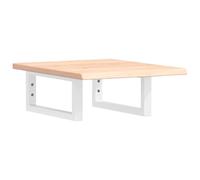 vidaXL Basin Shelf Wall Mounted Bathroom Countertop Steel and Solid Wood Oak