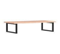 vidaXL Basin Shelf Wall Mounted Bathroom Countertop Steel and Solid Wood Oak