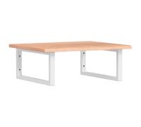 vidaXL Basin Shelf Wall Mounted Bathroom Countertop Steel and Solid Wood Oak