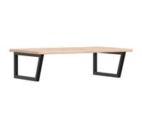 vidaXL Basin Shelf Wall Mounted Bathroom Countertop Steel and Solid Wood Oak