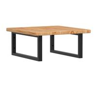 vidaXL Basin Shelf Wall Mounted Bathroom Countertop Steel and Solid Wood Oak