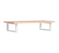 vidaXL Basin Shelf Wall Mounted Bathroom Countertop Steel and Solid Wood Oak